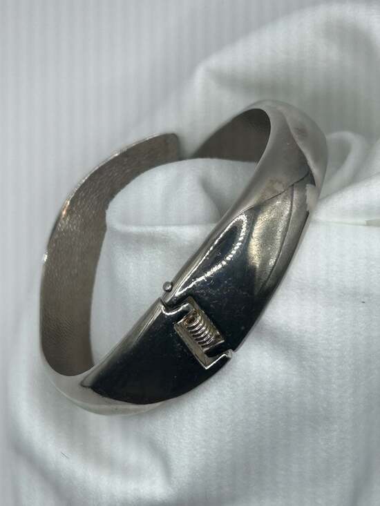 Heavy 925 Sterling Silver Sculptura Bangle Bracelet 68.5g Minimalist Wrap - Picture 6 of 15